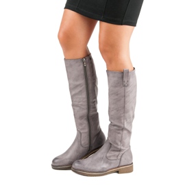 Super Me Botas de mujer casual gris 4