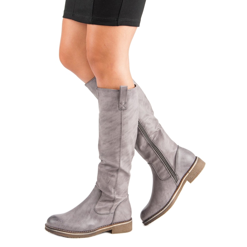 Super Me Botas de mujer casual gris 1 Super Me Botas de mujer casual gris 1