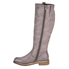 Super Me Botas de mujer casual gris 3