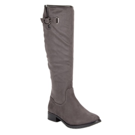 Super Me Botas de gamuza clásicas gris 2