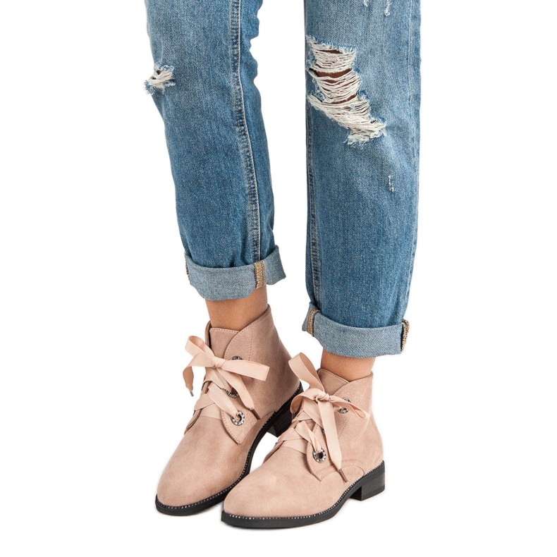 Seastar Botines de ante atados marrón 1 Seastar Botines de ante atados marrón 1