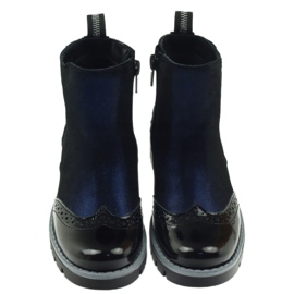 Botas negras Ren But 3313 aisladas negro azul marino 3