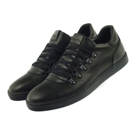 Pilpol Zapatos de cuero de deportes negros PC051 4 Pilpol Zapatos de cuero de deportes negros PC051 4