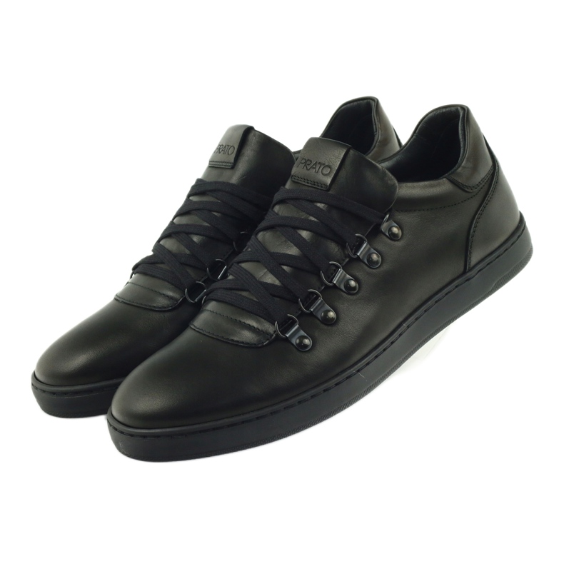 Pilpol Zapatos de cuero de deportes negros PC051 4 Pilpol Zapatos de cuero de deportes negros PC051 4