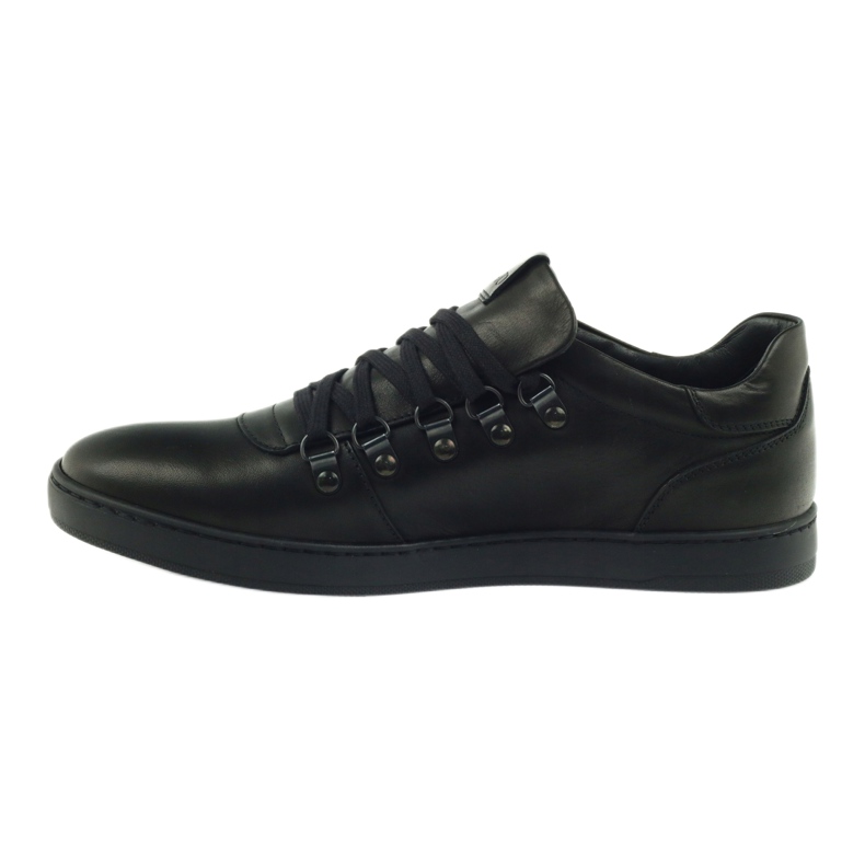 Pilpol Zapatos de cuero de deportes negros PC051 2 Pilpol Zapatos de cuero de deportes negros PC051 2