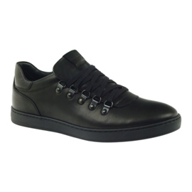 Pilpol Zapatos de cuero de deportes negros PC051 1 Pilpol Zapatos de cuero de deportes negros PC051 1