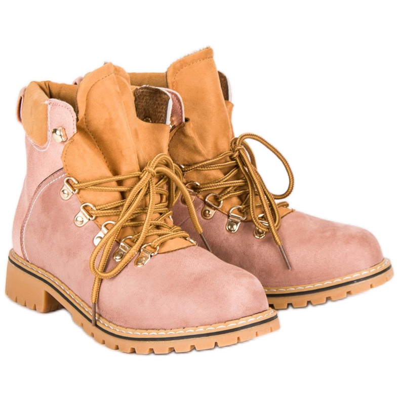 Botas de montaña rosas para mujer 1