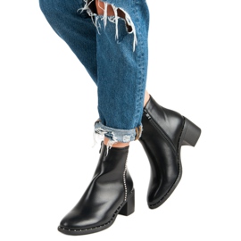 Seastar Botas clásicas de tacón alto negro 2