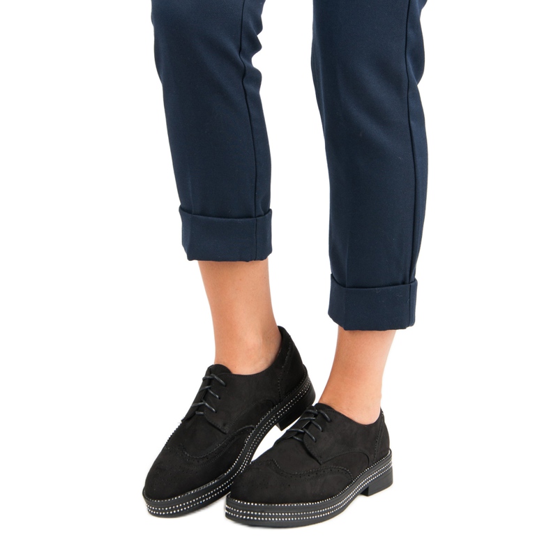 Seastar Zapatos de gamuza de moda negro 1