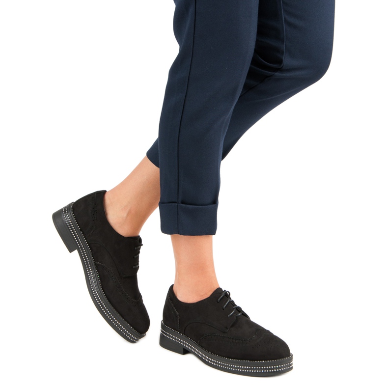 Seastar Zapatos de gamuza de moda negro 2