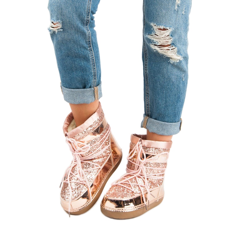 Botas de nieve rosa de moda 1