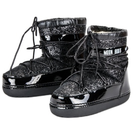 Botas de nieve negras de moda negro 5