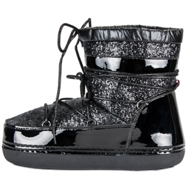 Botas de nieve negras de moda negro 3