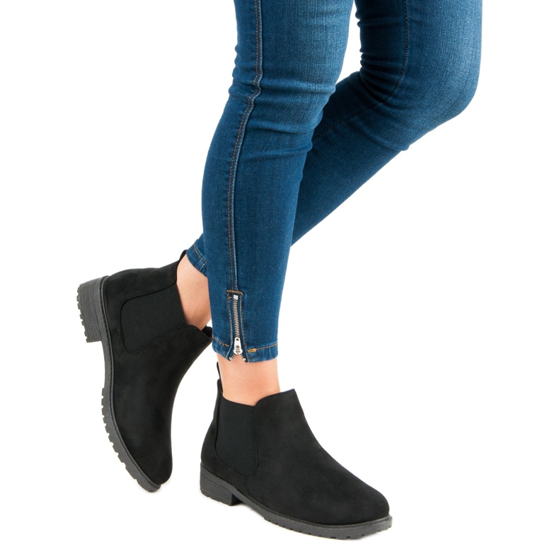 Botines Chelsea bajos negro 1 Botines Chelsea bajos negro 1