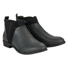 Groto Gogo Botines bajos con cremallera negro 1