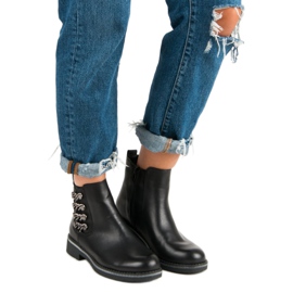 Forever Folie Botas negras de tacón plano negro 1