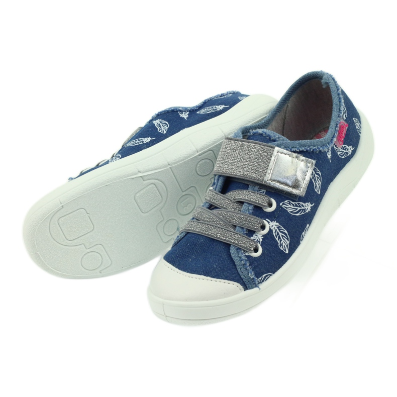 Befado zapatos para niños zapatillas zapatillas 251y111 blanco azul gris 5