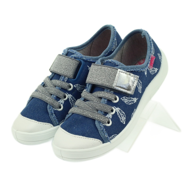 Befado zapatos para niños zapatillas zapatillas 251y111 blanco azul gris 4