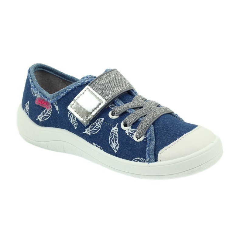 Befado zapatos para niños zapatillas zapatillas 251y111 blanco azul gris 1