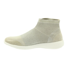 American Club Calzado deportivo americano para mujer 17044 beige plata amarillo 2