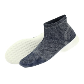 American Club Zapatos deportivos femeninos 17044 azul marino/plata 4