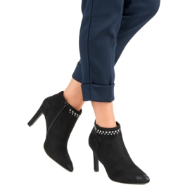 Botas de ante en el tacón VINCEZA negro 1