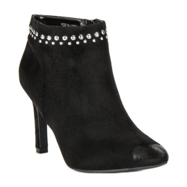 Botas de ante en el tacón VINCEZA negro 2