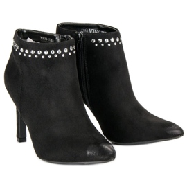 Botas de ante en el tacón VINCEZA negro 5