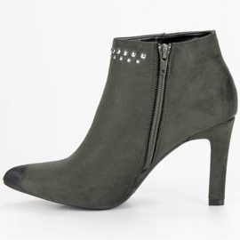 Botas de ante en el tacón VINCEZA verde 3