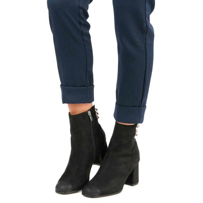 Botas con estilo en el poste de VINCEZA negro 1