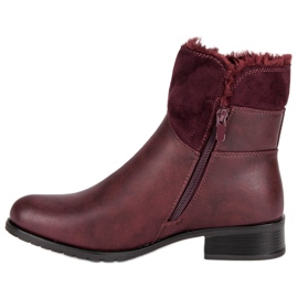Forever Folie Botas de mujer abrigadas rojo 1