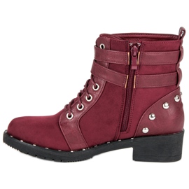 Clowse Botas obreras de moda rojo 1