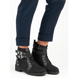 Clowse Botas obreras de moda negro 1 Clowse Botas obreras de moda negro 1