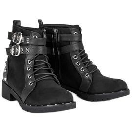 Clowse Botas obreras de moda negro 5