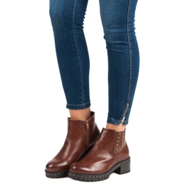 Anesia Paris Botas Jodhpur con tacones altos negro marrón 2