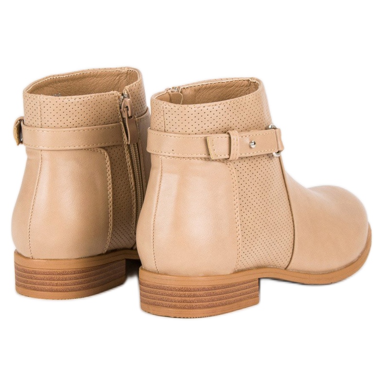 Abloom Botines beige con cremallera negro marrón 1