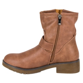 Encor Botas moteras marrones marrón 3