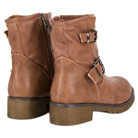 Encor Botas moteras marrones marrón 4