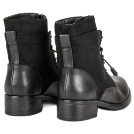 Botines de trabajadores en la cremallera negro 4