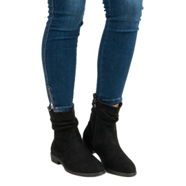 Groto Gogo Botas de gamuza para mujer negro 6
