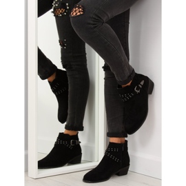 Botas negras de tacón bajo 100-837B0-2 Black negro 4