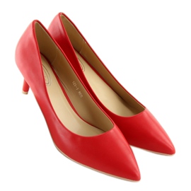 Salón tacones bajos rojo 123-3 Rojo 1