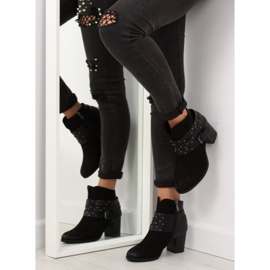 Botas de tacón estable negro G-36 Negro 6
