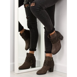 Botas marrones G-36 Taupe con tacón estable marrón 6