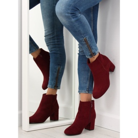 Botas de tacón burdeos F780 vino rojo 7