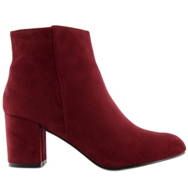 Botas de tacón burdeos F780 vino rojo 3