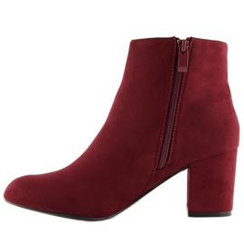 Botas de tacón burdeos F780 vino rojo 4
