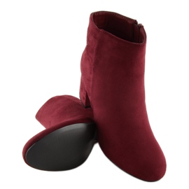 Botas de tacón burdeos F780 vino rojo 5