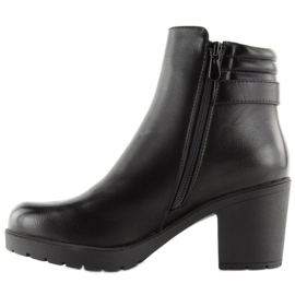 Botas negras de tacón ancho NS027P Black negro 6