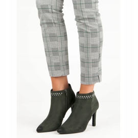 Botas de ante en el tacón VINCEZA verde 6